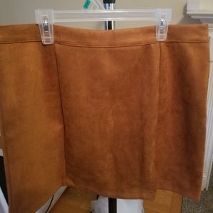 Brown suede Skirt